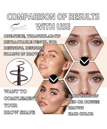 3 Pcs Waterproof Eyebrow Pencil Longwearing Eyebrow Pen Makeup with Brush Smudge Proof Brow Pen Eye Brow Pencils for Women Daily Eye Makeup (Dark Coffee) Dark Brown - Buy Online on GoSupps.com