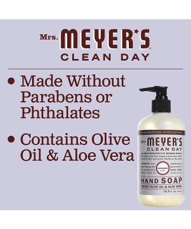 Mrs. Meyer's Lavender Hand Soap 12.5 fl. oz - Pack of 3 | Biodegradable Formula with Essential Oils - Buy Online on GoSupps.com