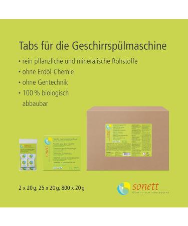 Sonett Organic Dishwasher Tablets - 25 Count Deep Clean Fresh Scent - Eco-Friendly & Unscented Options Available | International Shipping - Buy Online on GoSupps.com