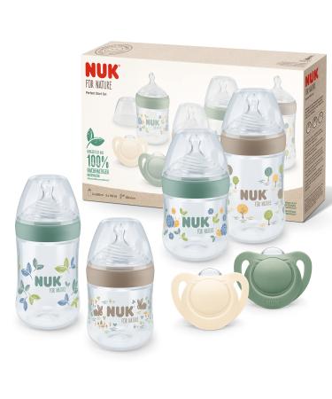 Nuk for Nature Perfect Start Set |4 bottles with temperature control display (2x 150ml gr. S 2x 260ml m) |2 pacifiers (0-6 months) multi-colored - Buy Online on GoSupps.com