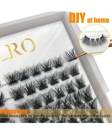 Kmilro 144 Pcs Cluster Lashes DIY Eyelash Extensions C D Curl 10-16mm Mega Volume Fluffy Wispy Individual Lashes - Volume 0.07C-MIX - Buy Online on GoSupps.com