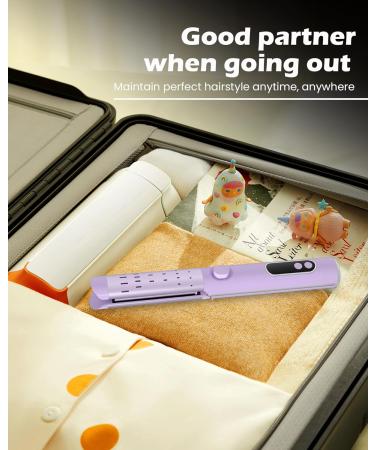 NOVUS Airflow Curling Iron 2-in-1 - Ceramic Flat Iron & Curling Wand with 360 Cool Air Anti-Scald 4 Temp Settings Auto Shutdown - Perfect for Lasting Curls on All Hair Types - Purple - Buy Online on GoSupps.com