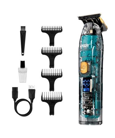VGR Beard Trimmer for Men with Travel Lock - IPX7 Waterproof - USB Rechargeable - Electric Cordless Hair Clippers - Precision Ceramic Blades for Facial Stubble Bald Head Haircut