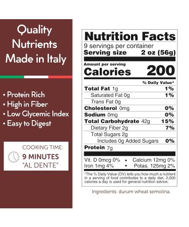 Gusta Rotini Fusilli Pasta - Premium Italian Durum Wheat Semolina Organic Al Dente Pasta - Non-GMO & Gourmet - 17.64oz (2 Pack) - Buy Online on GoSupps.com