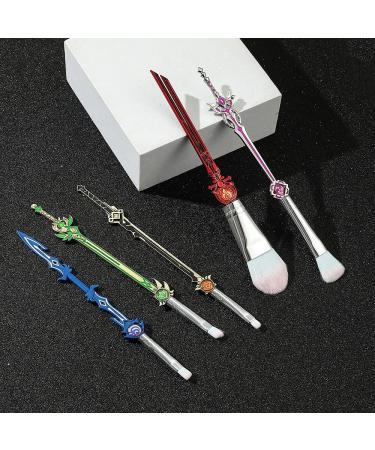 Nc Zhuyao 5-Piece Anime Makeup Brush Set with Bag | Foundation Blush Eyeshadow and More | Perfect for Creators & Beauty Lovers - Buy Online on GoSupps.com