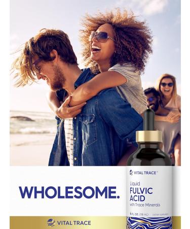 Carlyle Fulvic Acid Drops 4 fl oz | Liquid Trace Minerals | Ionic Supplement | Vegetarian Non-GMO & Gluten Free | by Vital Trace - Buy Online on GoSupps.com