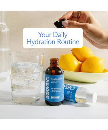BodyBio ReMineralize - Concentrated Ionic Trace Minerals to Hydrate, Detox, and Revitalize Your Cells - Over 72 Bioavailable Trace Minerals for Rapid Absorption 4 Fl Oz - Buy Online on GoSupps.com