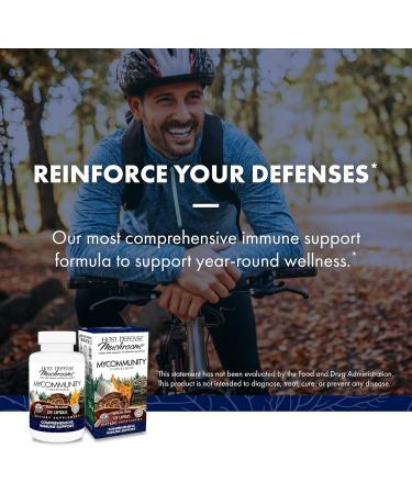 Host Defense MyCommunity Capsules 120 Count & Lion's Mane Capsules 30 Count - Support Immune Health with 17 Species Mushroom Blend - Support Brain Health Memory & Focus* - Buy Online on GoSupps.com
