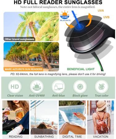 MARE AZZURO Cat Eye Reader Sunglasses | 1.50+ Women s Sun Reading Glasses | Stylish Black Prescription Readers - International Shipping Available - Buy Online on GoSupps.com