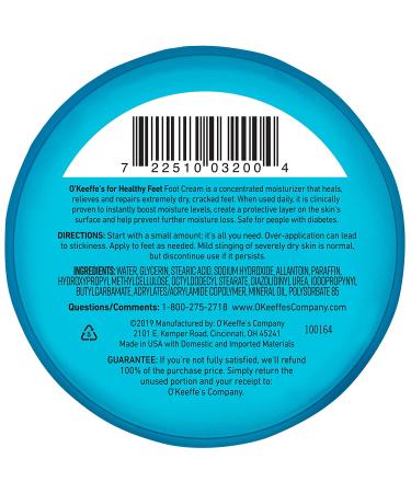 O'Keeffe's Healthy Feet Foot Cream 3.2 oz - Deep Moisture & Repair - Buy Online on GoSupps.com