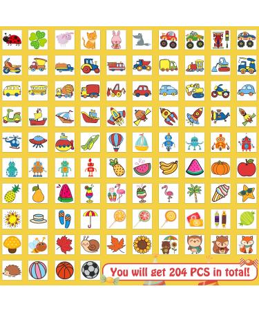 Kids Temporary Tattoos - 204 Individually Wrapped Sheets, Birthday Party Supplies - Buy Online on GoSupps.com