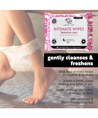 LEAFALITY Intimate Wipes - Plant-Based Biodegradable Feminine Care (100 Count) - Buy Online on GoSupps.com