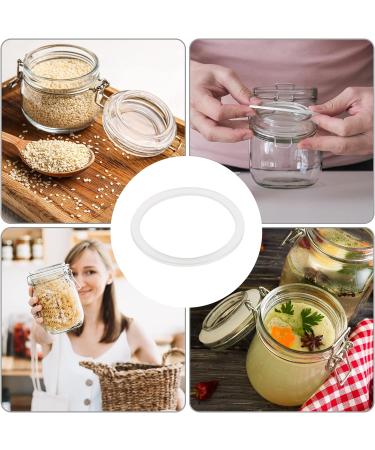 Sourcing Map 86mm Silicone Seals for Mason Jar - 12pcs Rubber Gasket for Wide Mouth Glass Jars, Leak Proof & Durable - White - Buy Online on GoSupps.com