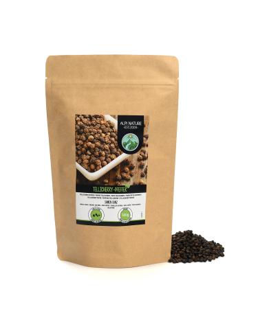 Tellicherry Pfeffer (500g) Tellicherry pepper Tellicherry peppercorns black from controlled cultivation laboratory testing 100% pure and natural - Buy Online on GoSupps.com
