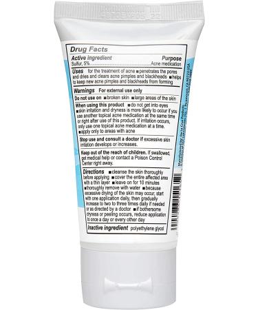 De La Cruz Acne Treatment Ointment - 5% Sulfur, 2.6 oz (74 g) | Effective Acne Solution - Buy Online on GoSupps.com