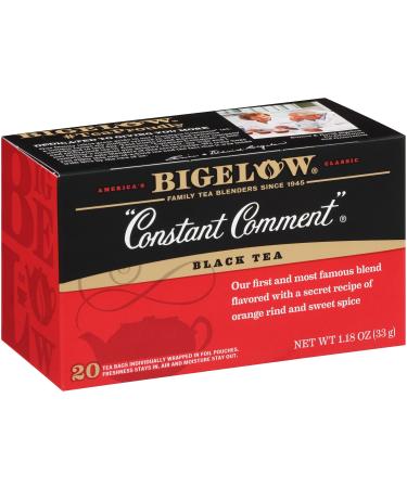 Bigelow Constant Comment Black Tea, Caffeinated, 20 Count (Pack of 6), 120 Total Tea Bags Constant Comment 20 Count (Pack of 6)