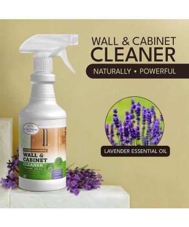 Natural Wall Cleaner Spray - 24oz Lavender Stain Remover for Painted Walls Ceilings Cabinets & More - Effective Dirt Dust Odor & Grease Remover - Multipurpose Cleaning Solution - Buy Online on GoSupps.com