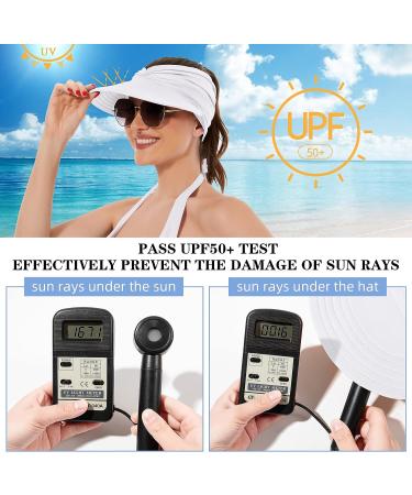 Zando Women's Wide Brim Sun Visor Hat - UV Protection Summer Beach Hat - Black - Buy Online on GoSupps.com