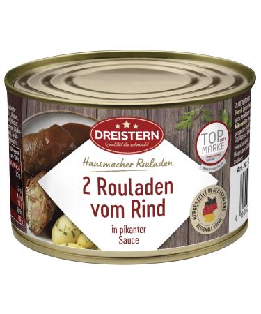 DREISTERN 2 beef roulades 400g | Beef roulades in a recyclable tin | Quality that tastes good! - Buy Online on GoSupps.com