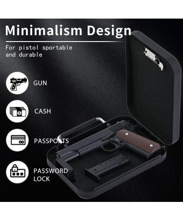 Portable Handgun Safe with Mechanical Lock - High Strength Steel Case for Home, Car, Travel - SCYH300 - Buy Online on GoSupps.com