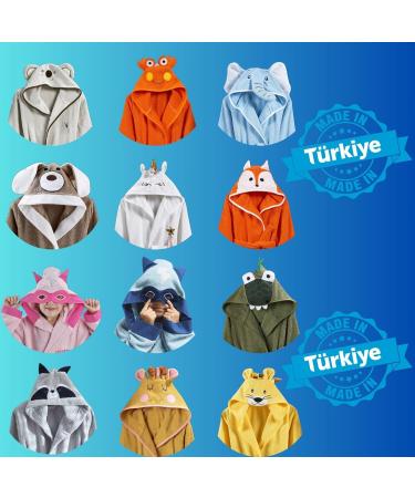 Ely Parker Kids Bathrobe - Super Soft Turkish Cotton Towel for Boys & Girls (Ages 13-14) | Comfortable & Absorbent with Hood - Buy Online on GoSupps.com