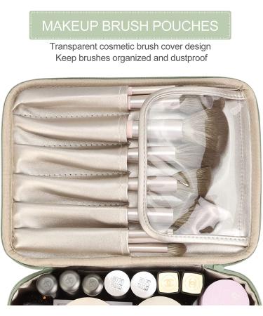 Pocmimut Green Makeup Bag for Women - Large Cosmetic Travel Toiletry Bag for Girls - Buy Online on GoSupps.com