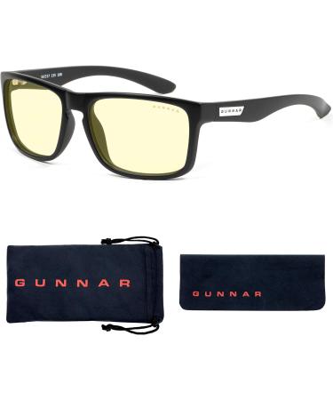 Gunnar Gaming Glasses - Intercept Onyx Frame Amber Lenses | 65% Blue Light & 100% UV Protection | Strength +3.0 - Reduce Eye Strain  - Buy Online on GoSupps.com