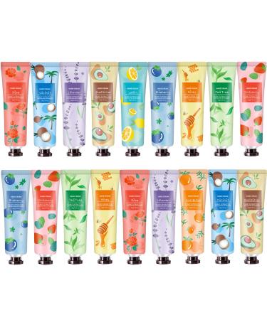 18 Pack Hand Cream for Dry Cracked Hands, Hand Cream Gift Set for Women,Grandma, Deeply Moisturizing Hand Lotion with Shea Butter & Vitamin E for Work, Mini Hand Lotion Travel Size Moisturizer