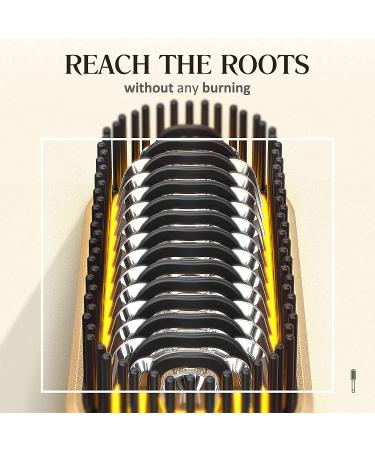 FURIDEN Hot Straightening Brush for Black Women | Ionic Hair Straightener & Cepillo Alisador de Cabello Gold - Buy Online on GoSupps.com