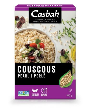 Casbah Pearl Couscous - Non-GMO Vegan Pre-Cooked Israeli Couscous - 180g