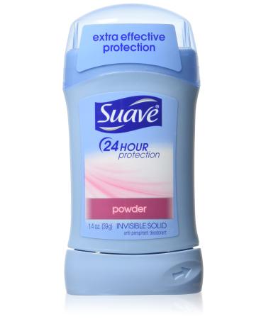 Suave Deodorant 1.4 Ounce 24Hr Powder Invisible Solid (41ml) (6 Pack)