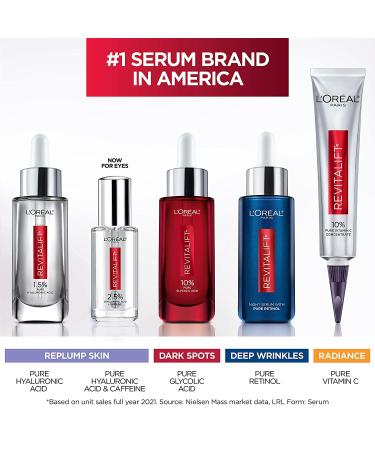 Revitalift Hyaluronic Acid + Caffeine Eye Serum | L'Oreal Paris Anti-Aging Moisturizer Sample - Buy Online on GoSupps.com