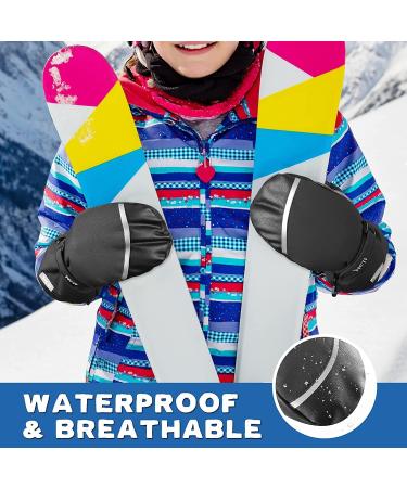 MCTi Kids Ski Gloves - Waterproof Mittens for Boys & Girls (Ages 1-16) - Black XS Winter Gloves - Buy Online on GoSupps.com