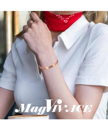 EnerCoppeX Copper Magnetic Bracelet for Women - Detox Jewelry with 3500 Gauss Magnet (CPB-0964Q) - Buy Online on GoSupps.com