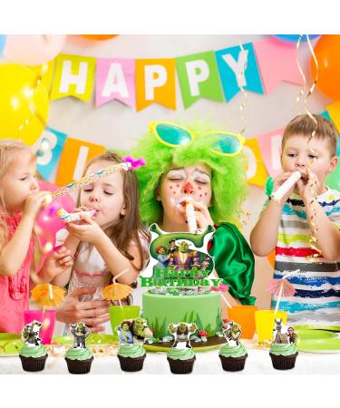 25pcs Monster Shrek Cupcake Topper Picks Boy Children Party Decoration Shrek Party Favors Kid's Birthday Party cake Decoration Supplies - Buy Online on GoSupps.com