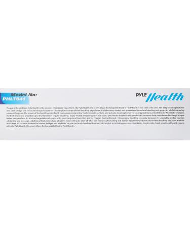 Buy Pyle Health Ultrasonic Rechargeable Electric Toothbrush - 3 Modes Timer 2 Brush Heads - Ideal for Kids Teens & Adults - PHLTB41BK - Buy Online on GoSupps.com