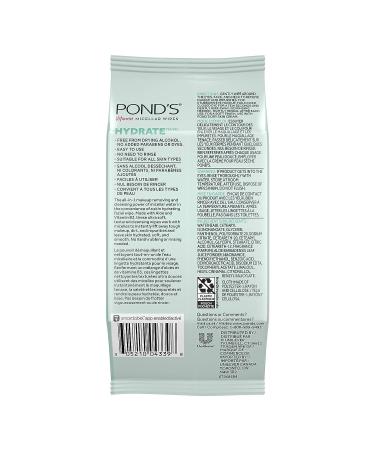 Pond's Vitamin Micellar Wipes with Aloe Vera - 25 Wipes, Removes Waterproof Makeup for Dry Skin - Buy Online on GoSupps.com