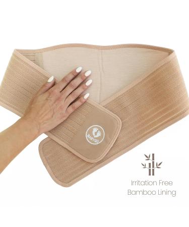BABYGO 2 in 1 Pregnancy Belly Band Support | Maternity Belt for Back & Hip Pain Relief | Includes 50 Page Book | Nude Beige, One Size - Buy Online on GoSupps.com