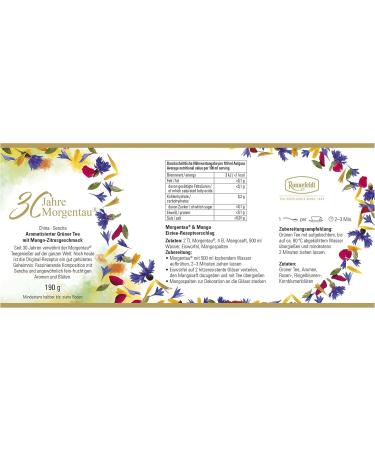 Ronnefeldt Morgentau flavored green tea 1000 g - Buy Online on GoSupps.com