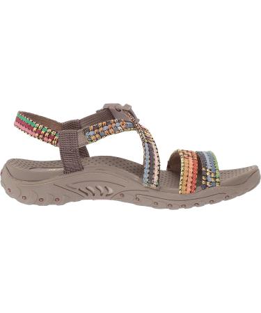 Skechers Women's Reggae-Sew Me-Boho Woven Slingback Sandal Taupe- Size 8 - Buy Online on GoSupps.com