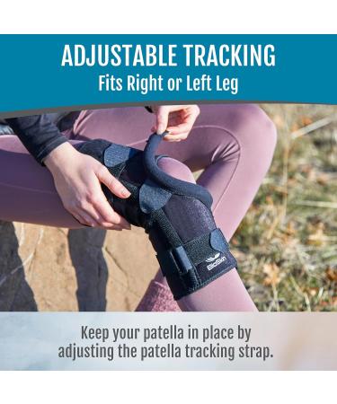 BioSkin Wraparound Patella Stabilizer Knee Brace - Relief for Patellofemoral Pain & Dislocation - Small Size for Left/Right Kneecap Tracking - Buy Online on GoSupps.com