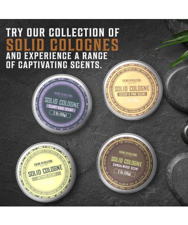 Viking Revolution Clary Sage Mens Solid Cologne Men 2 Oz - Men Solid Perfume with Clary Sage Cologne for Men - Balm Cologne for Mens Cologne Balm Travel Cologne Wax (1 pack Clary Sage) Clary Sage 2 Ounce (Pack of 1) - Buy Online on GoSupps.com