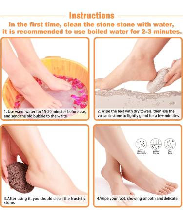 Uoking Pumice Stone for Feet - 2 PCS Natural Lava Scrubber & Callus Remover - Buy Online on GoSupps.com