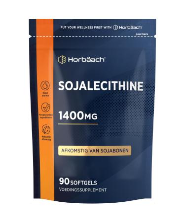Horbaach Lecithine 1400mg of Soja 90 liquid capsule High Dosing Soyalcithine supplement Soy Lecithin Horbach