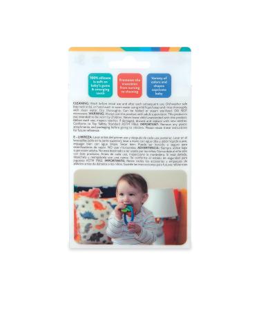 Nuby Silicone Dino Teething Ring | BPA Free | 3+M | Chewy Charms - Buy Online on GoSupps.com