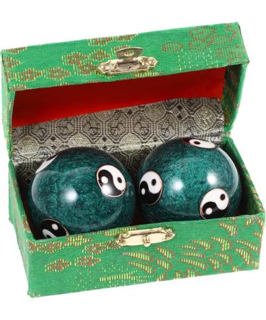 Tovinanna 8-Piece Health Massage Handball Set | Chinese Baoding Balls for Hand Exercises & Stress Relief | Metal Gemstone Fitness Training for Adults - Buy Online on GoSupps.com