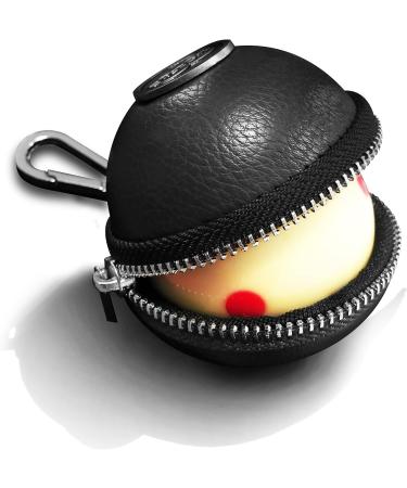 Ballsak Pro Clip-on Cue Ball Case - Silver/Black | Attaches Cue, Pool, Billiard & Training Balls to Your Stick Bag | Extra Strong Strap Design - Buy Online on GoSupps.com