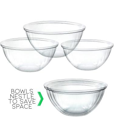 PLASTICPRO Disposable 150 Ounce Round Crystal Clear Plastic Serving Bowls - Pack of 2 | Party Salad & Chip Bowls - Snack & Candy Dish Container - Buy Online on GoSupps.com
