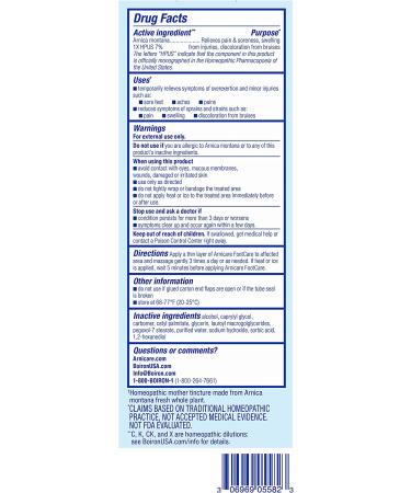 Boiron Arnicare Footcare Cream - Fast Foot Pain Relief 4.2 oz (120 g) - Buy Online on GoSupps.com