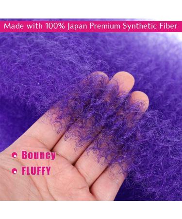 Springy Afro Twist Hair 28 Inch Cuban Twist Hair 3 Packs Marley Twist Braiding Hair Pre-separated Spring Twist Hair Wrapping Hair for Soft Locs Cuban Twist Crochet Hair for Women (28Inch-3Pcs-Purple) - Buy Online on GoSupps.com